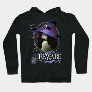 Magic Witch Tarot cards Beware potion witchy hat Witchcraft astrology Halloween Hoodie